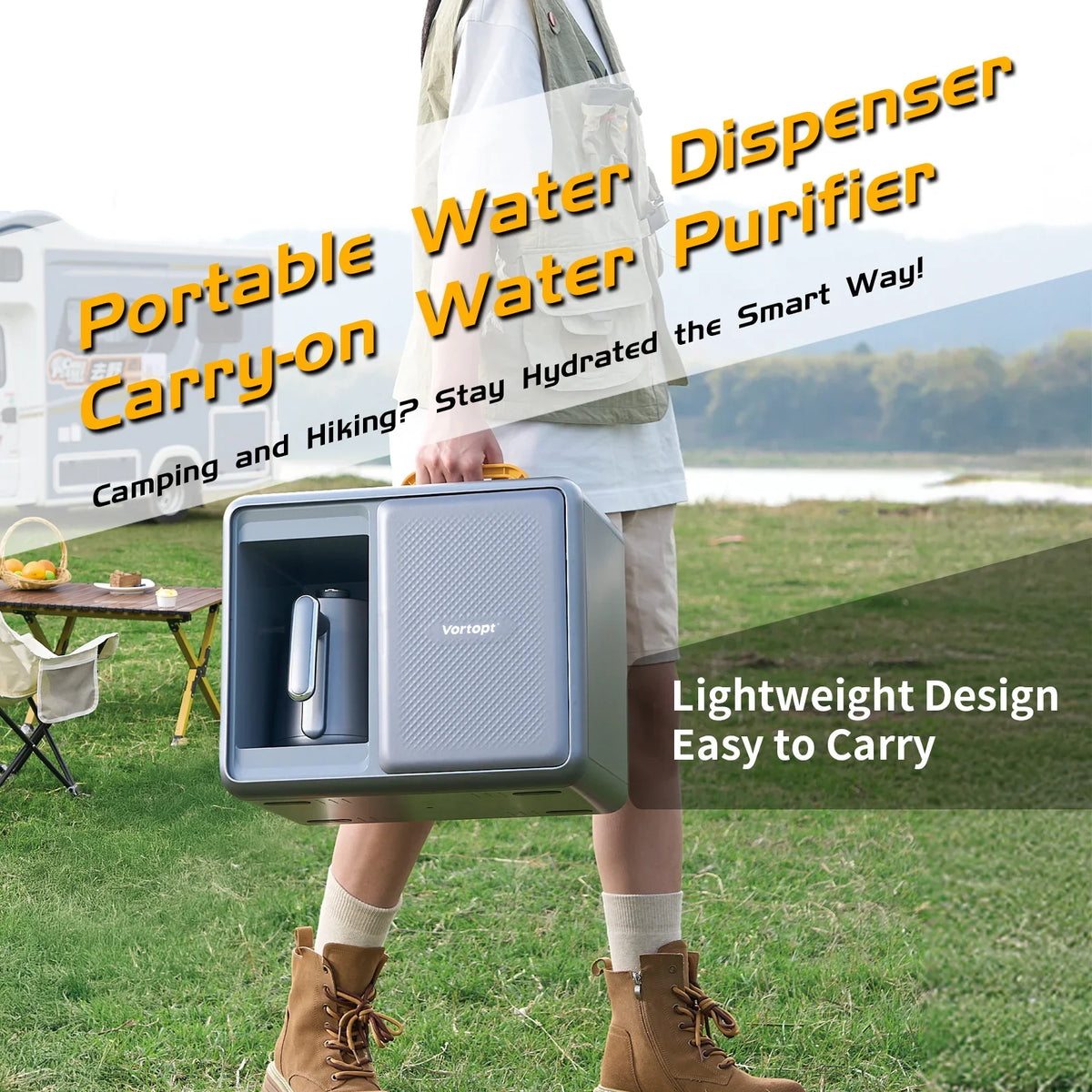 Vortopt Portable RO Water Purifier for Camping & Road Trips - Vortopt