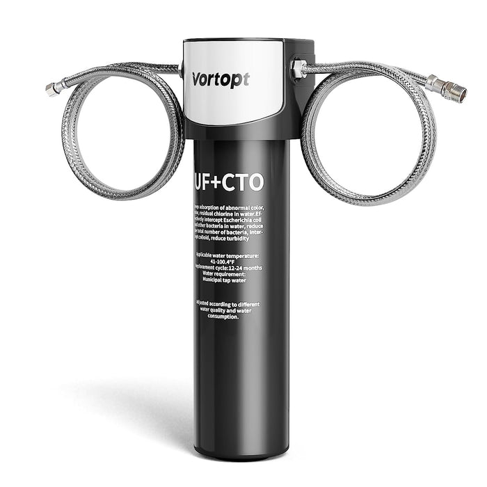 Q5-UF 0.01μm Under Sink Water Filter System , 19000 Galloons Large Flow Flux, Reduces PFAS, PFOA/PFOS, Retains Mineral Material, Vortopt - Vortopt