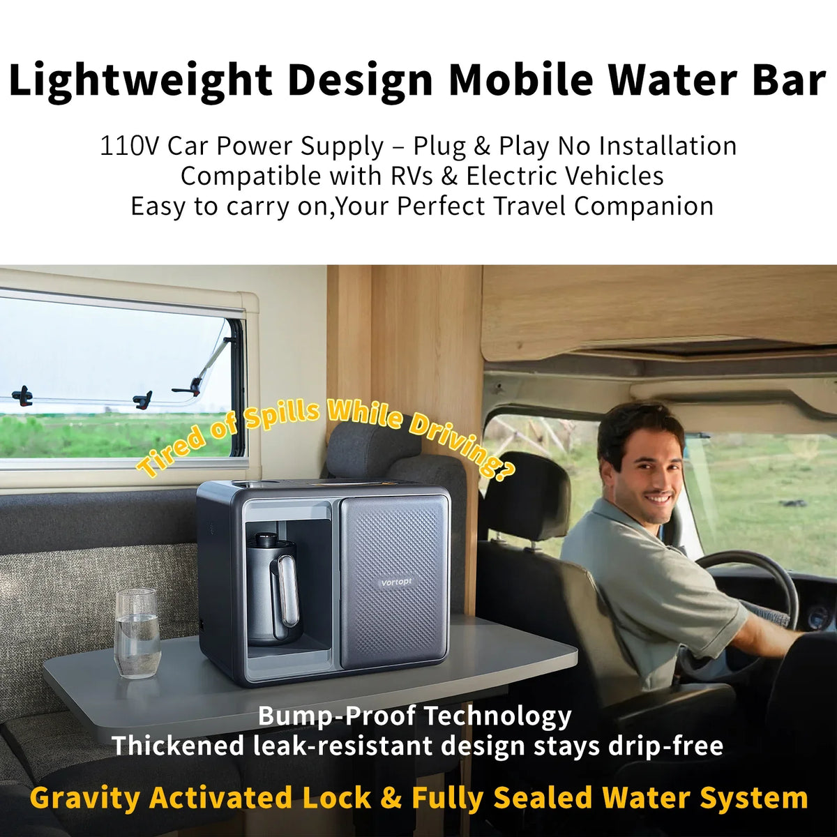 Vortopt Portable RO Water Purifier for Camping & Road Trips - Vortopt