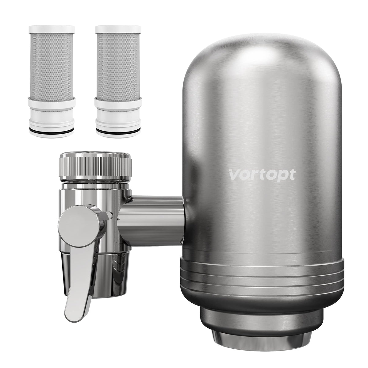 T2 NSF Certified Faucet Water Filter for Sink - Mount Tap Water Filtration System for Kitchen,Tub,Reduces Odor, Chlorine and Bad Taste(1 Filter Included),Vortopt - Vortopt