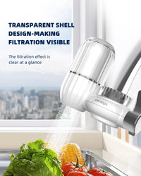 T4-ACF Faucet Water Filter with Transparent Shell, Vortopt - Vortopt