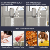 T2 NSF Certified Faucet Water Filter for Sink - Mount Tap Water Filtration System for Kitchen,Tub,Reduces Odor, Chlorine and Bad Taste(1 Filter Included),Vortopt - Vortopt