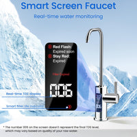 DR3 Reverse Osmosis System, 600 GPD Tankless RO Under Sink Water Filter System with Smart Display Faucet, 3:1 Pure to Drain, Reduces TDS, High Flow ,Vortopt - Vortopt
