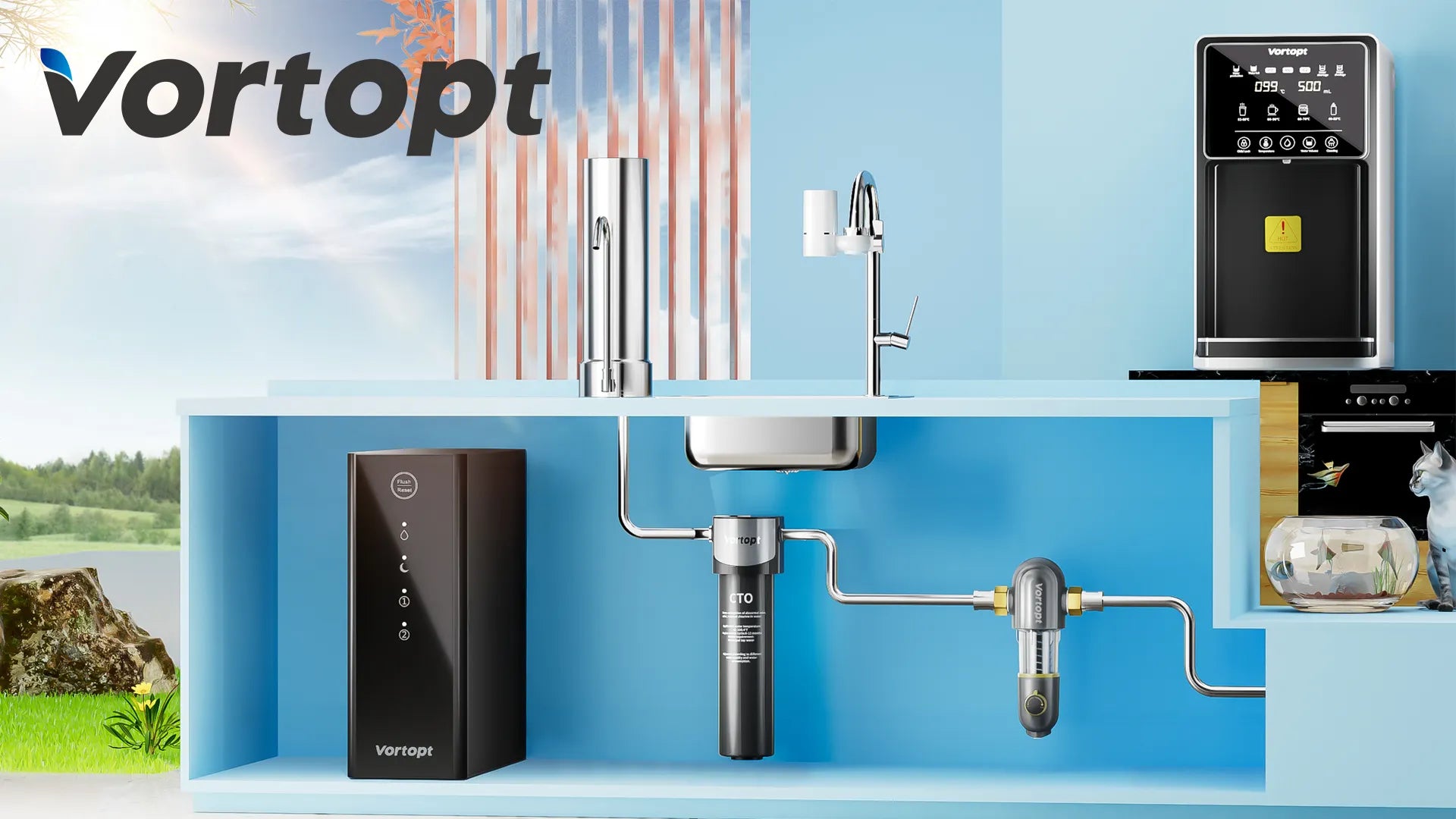 Specializing in Water Purifier, VORTOPT was founded in 2021 by a group of people dedicated to solving the world's water health problems. VORTOPT belongs to VORTOPT Inc. a Local American Enterprise with High R&D technology on water purification. 